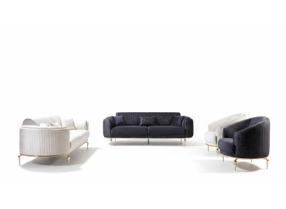 Sofa set 3311 set seater couch upholstery furniture textile fabric luxury new