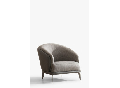 Armchair Single Luxury 1-Seat Upholstered Seat Design Gray Seat Fabric New