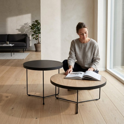 Design coffee tables side tables table coffee table living room 2-piece set