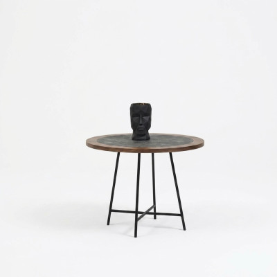 Coffee table design wood round brown side table living room tables new