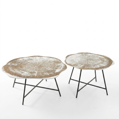Coffee tables 2-piece set coffee tables tables designer round 2-piece coffee tables