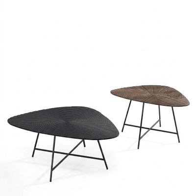 Coffee table wood side table coffee table designer living room table 2 pcs.