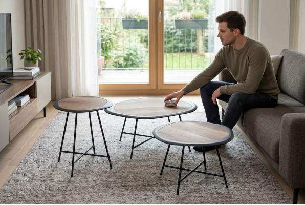 Coffee tables side tables round tables black Italian style