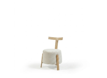 Chair dining room upholstered chair lounge white textile seat armchair wood new