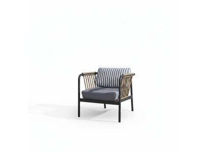 Armchair Design Luxurious 2-Seater Gray Fabric Two-Seater Luxurious Upholstered Furniture Design