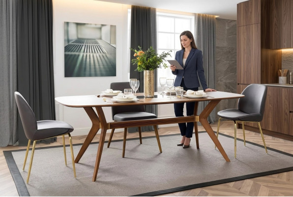 Dining table design furniture, dining room table, luxury Italian style wooden table, tables