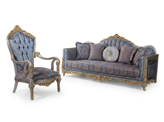 Baroque Sofa Chesterfield 3+1 Seater Coffee Table Sofa Set Furniture Upholstery