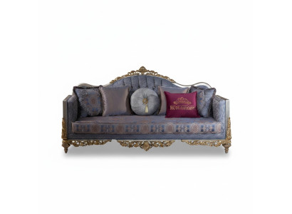 Design sofa 3 seater upholstered luxury classic fabric Chesterfield sofas