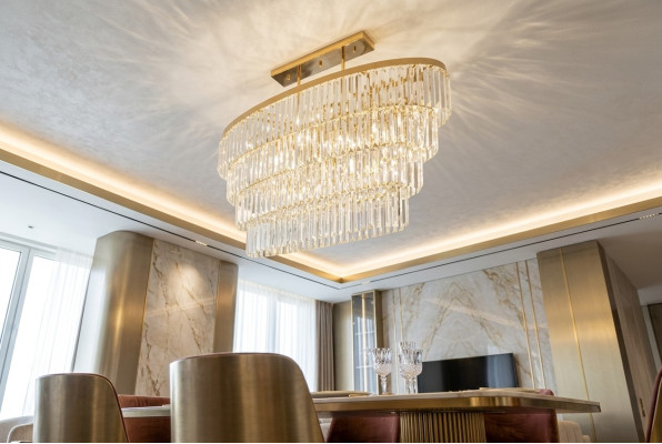 Chandelier Ceiling Pendant Luxury Crystal Gold Living Room Chandelier