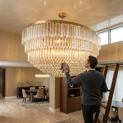 Chandelier Ceiling new luxury living room color gold style modern