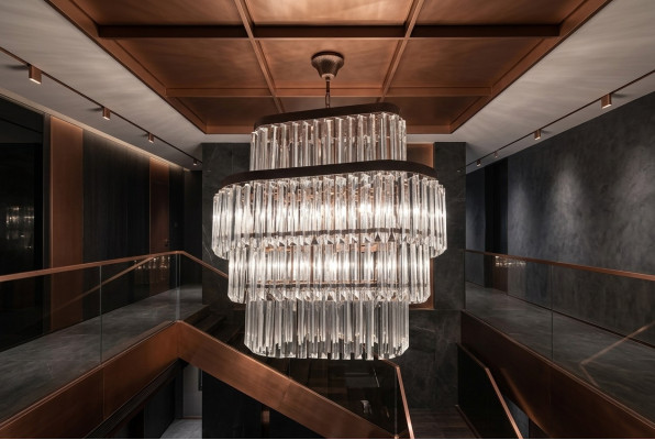 Chandelier living room ceiling luxury design crystal new gray modern