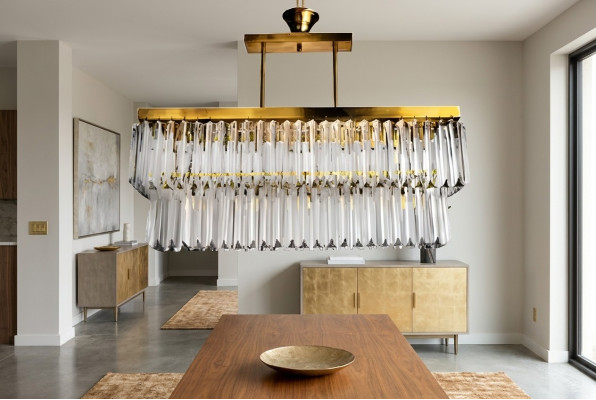 Modern ceiling chandelier designer luxury new living room brass