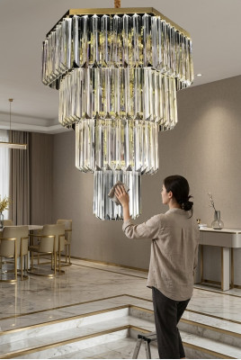 Chandelier Style Modern Ceiling Light Design Luxury New Gold