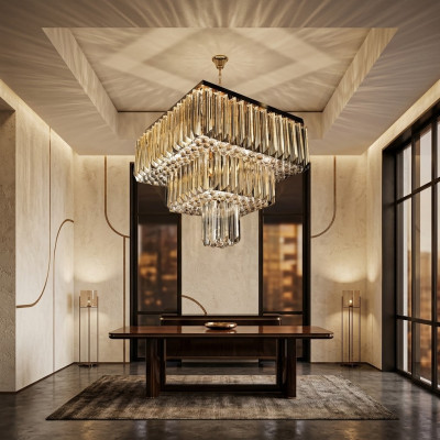 Chandelier Modern Ceiling Light Designer New Gold Luxury Living Room
