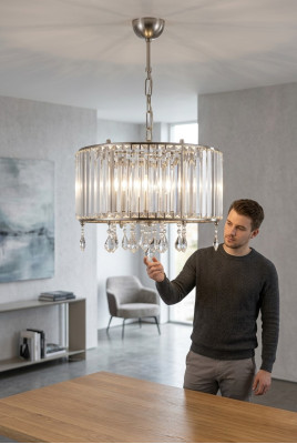 Chandelier Crystal Modern Pendant Lamp Design Living Room New