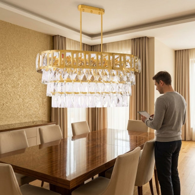 Oval chandelier ceiling lamp crystal chandelier ceiling crystal lamp