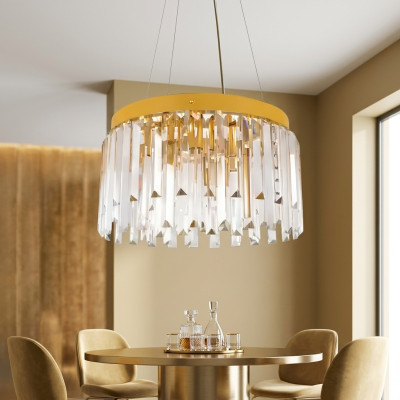 Chandelier Luxury Ceiling Lamp Antique Oak Crystal Lights Lamps Art Nouveau