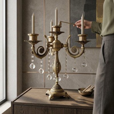 Table lamp nightstand lamp luxury light candle holder shape table lamps