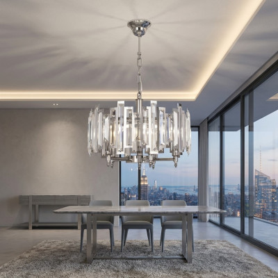 Round Lamp Light Silver Ceiling Light Lighting Lamp 50x65cm