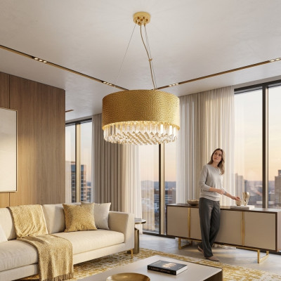 Modern chandelier crystal living room pendant light bedroom