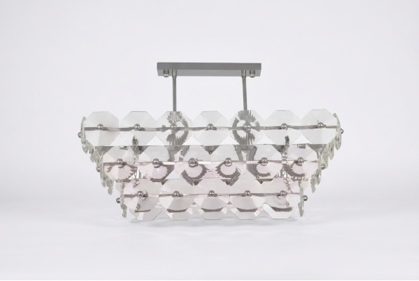 Chandelier Ceiling Lamp Lighting Living Room Silver Lamps