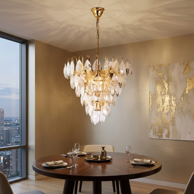 Chandelier gold ceiling lamp light lamps living room 50x58