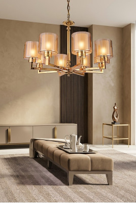 Chandelier style modern ceiling light beautiful lamp gold new luxury