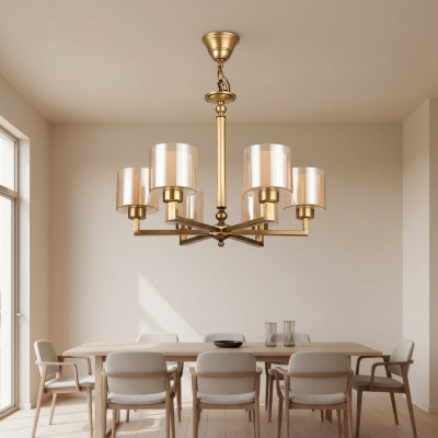 Ceiling lamp living room ceiling lights lampshade chandelier glass luxury