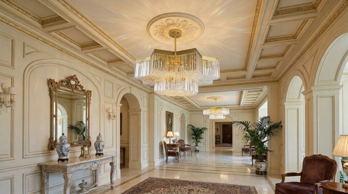 Chandelier Crystal Lamp 120x40 Ceiling Light Luxury Ceiling Lamp Living Room