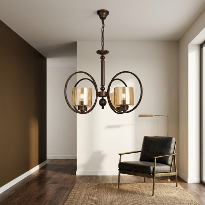 Ceiling lamp luxury style modern living room chandelier glass bedroom