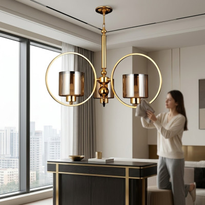Ceiling lamp pendant lamp gold living room style modern