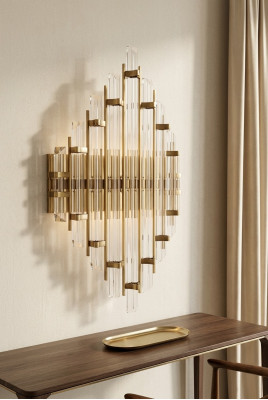 Wall lamp wall lights lamps crystal living room luxury gold