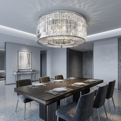 Chandelier Modern Designer 16 Light Pendant Chrome Living Room Crystal