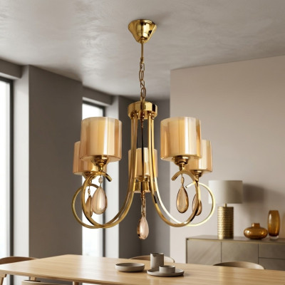 Chandelier Pendant Light Hanging Lamp Living Room Luxury Lustre Glass