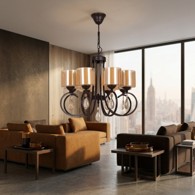 Ceiling lamp living room pendant lamp ceiling light glass chandelier luxury 66x70