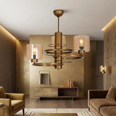 Ceiling lamp living room chandelier glass ceiling lamp pendant light luxury