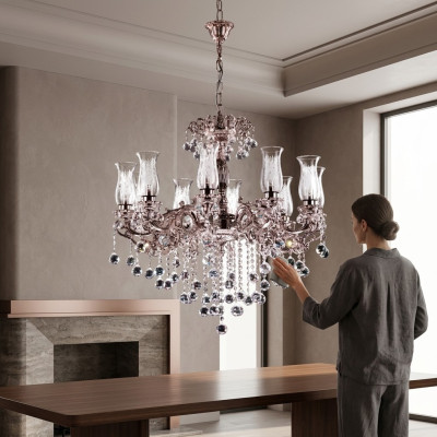 Chandelier classic designer ceiling light living room crystal lamp
