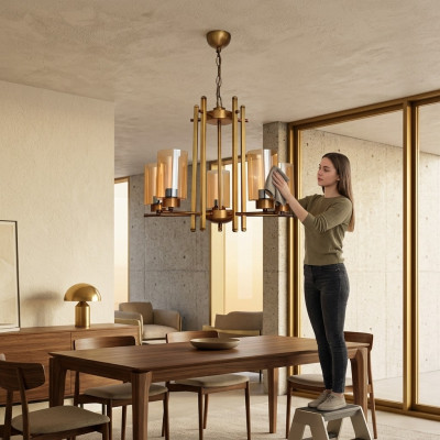 Ceiling lamp living room pendant light chandelier glass new luxury light