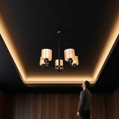 Loft Ceiling Light Chandelier Glass Ceiling Lamp Living Room Hanging Lamp 65x70