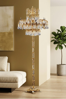 Floor lamp, living room, luxury reading arm, bedroom, crystal, classic.