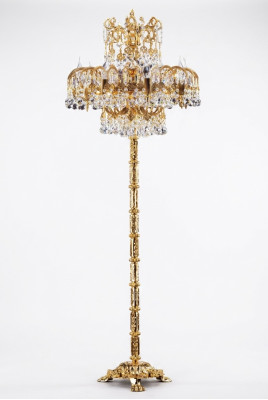 Floor lamp, living room, luxury reading arm, bedroom, crystal, classic.