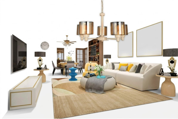 Ceiling lamp, metal, modern design, living room pendant lamp, chandelier ceiling light
