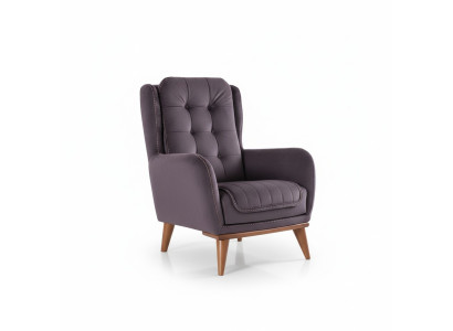 Chesterfield Armchair Relax Club Sofa Single-Seater Upholstered Furniture Brown