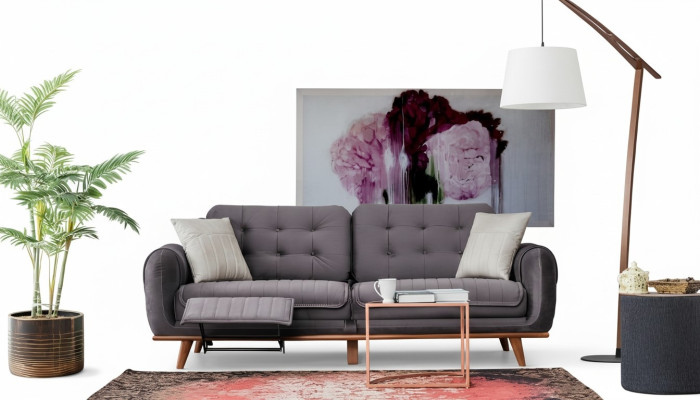 Three-seater sofa couch upholstery furniture multifunction couches sofas 216cm