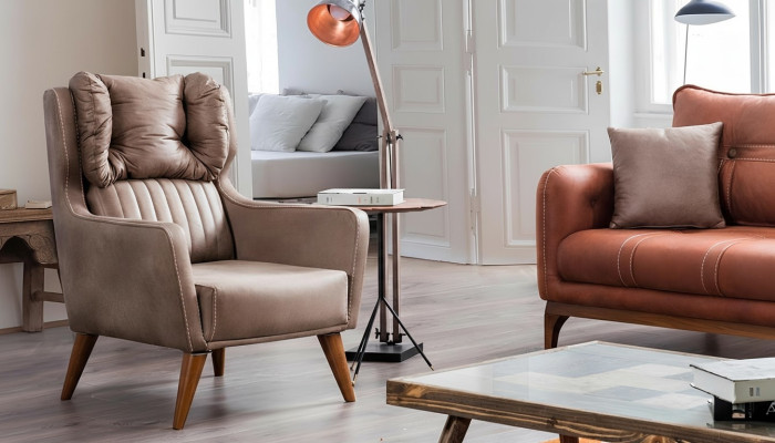 Country-style armchair wingback chair relax TV single sofa couch