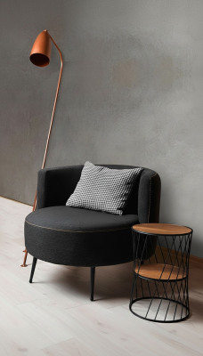 Black modern armchair, living room armchair, club armchair, new.