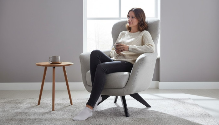 Chair color white comfortable medium soft luxurious for the living room new
