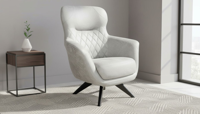 Chair color white comfortable medium soft luxurious for the living room new