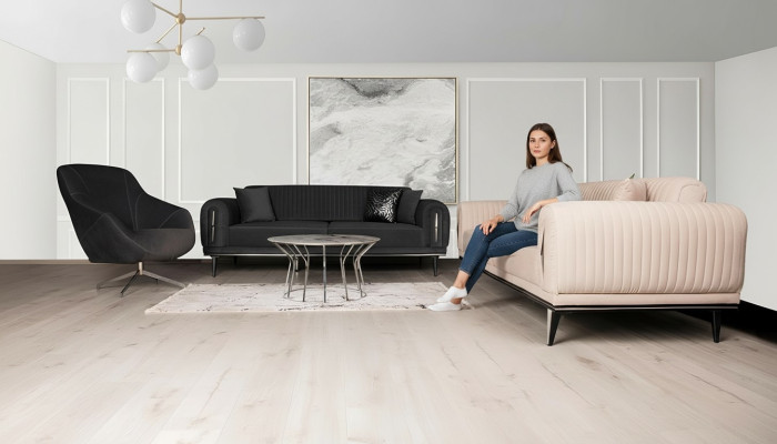 Three-seater couch upholstered furniture 3-seat sofas black furniture