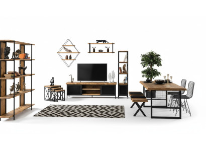 Dining room suite, dining table, shelf, cabinet, TV cabinet, living room set, 5 pieces.